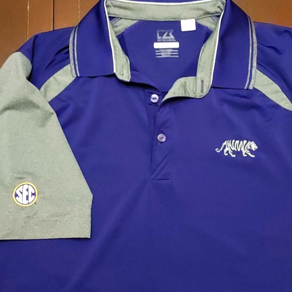 Men's LSU Polo dry tech